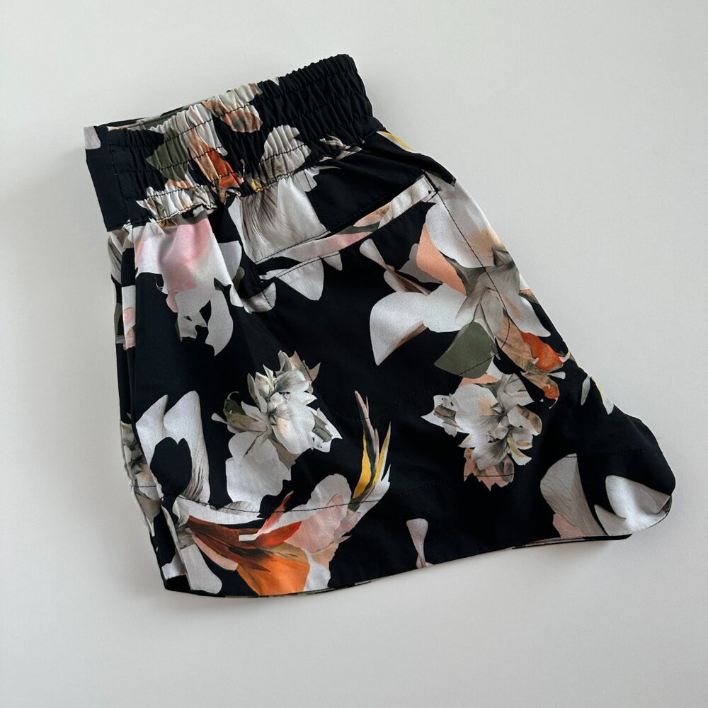Athleta Hudson Black Floral Boardshorts - Picture 4 of 6
